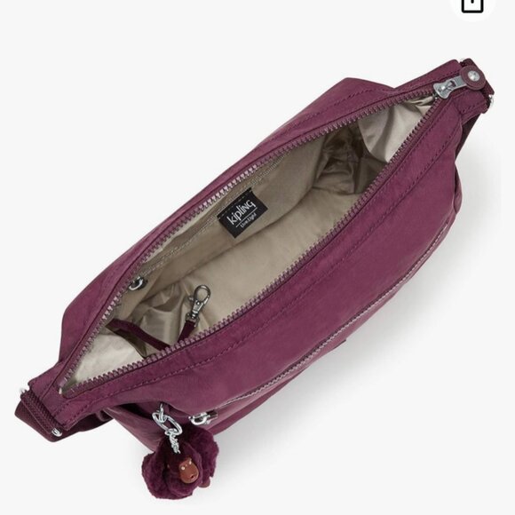 NWT Kipling Alenya Nylon Adjustable Crossbody Strap Zip Pocket Monkey Keychain - Picture 6 of 16